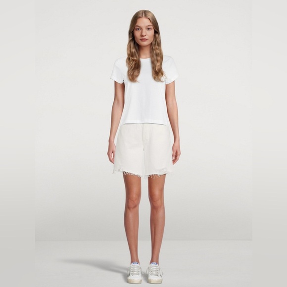 CITIZENS OF HUMANITY Camilla White Frayed Hem Shorts Size 32 100% Cotton - Picture 10 of 10